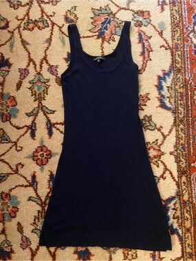 Crown Jewel Navy Blue Knit Bodycon Mini Dress S